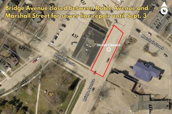 Sewer repair closes section of Bridge Avenue until sept. 3