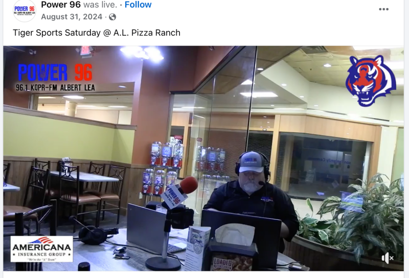 Tiger Sports Saturdays @ Pizza Ranch (on Power96)
